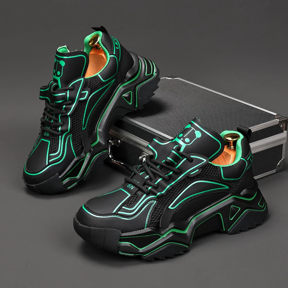 Men's Chunky Sneakers, Height Increasing, Thick Sole