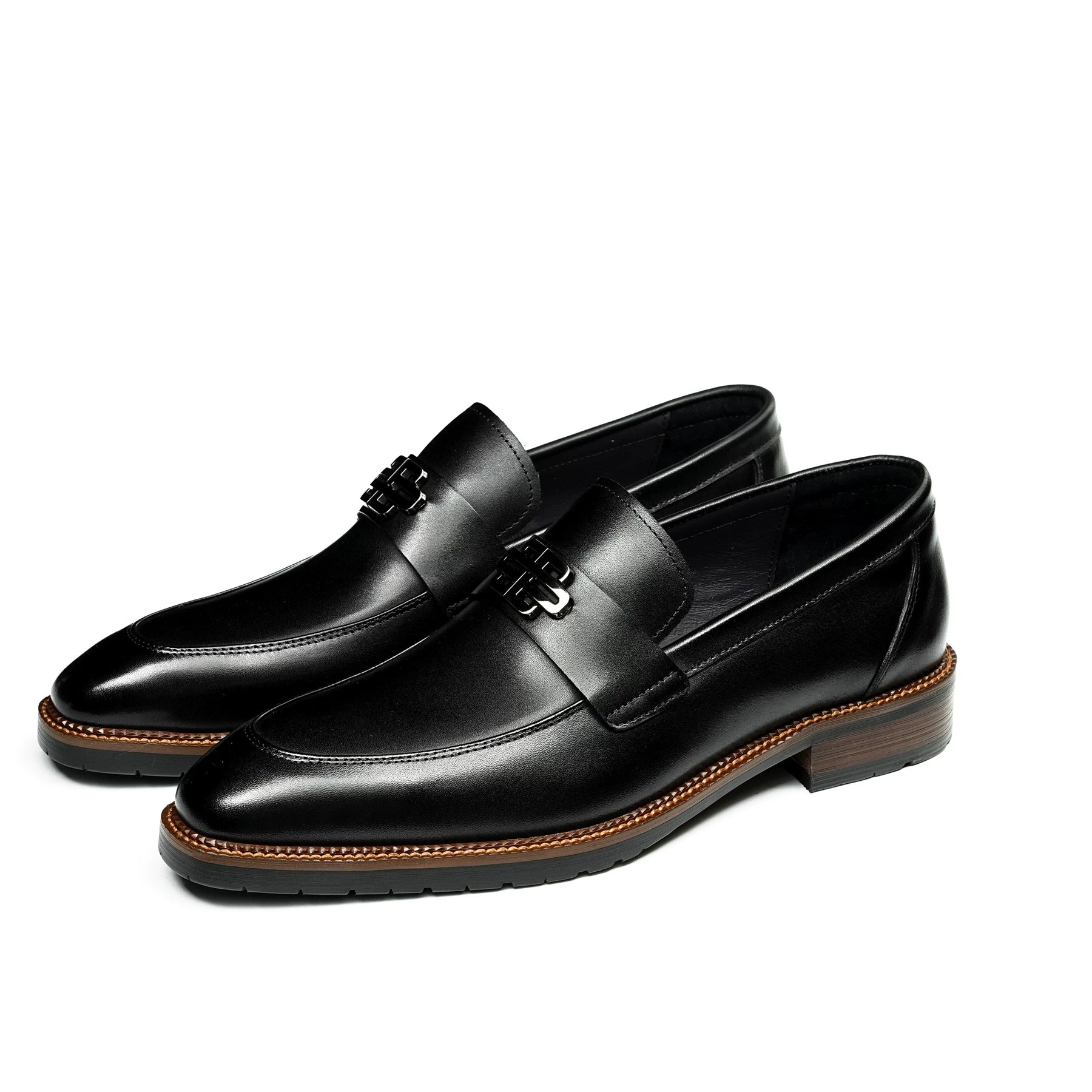 Men's Genuine Leather Loafers, Slip-On, British Style