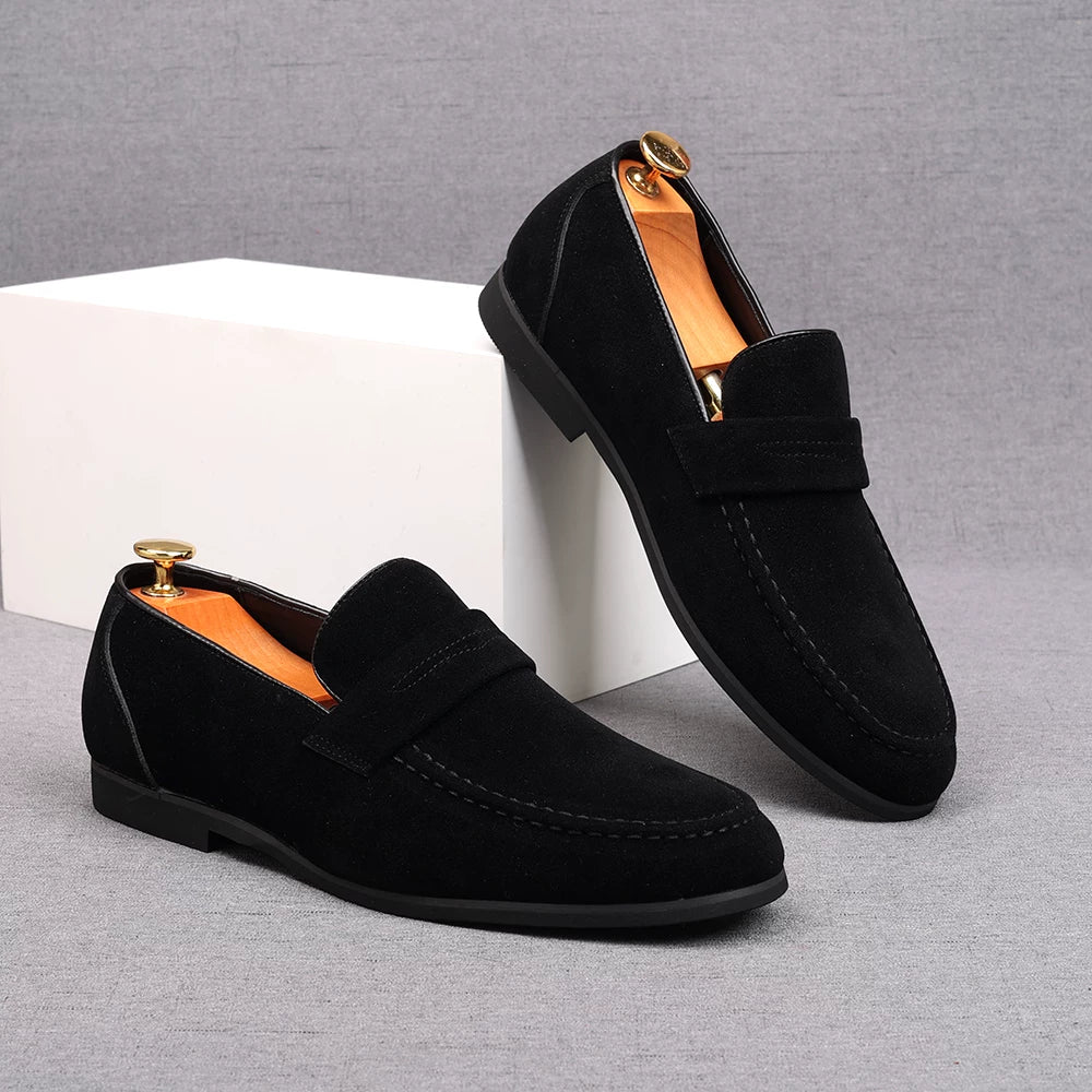 Men's Suede Loafers, Height Increasing, Slip-On