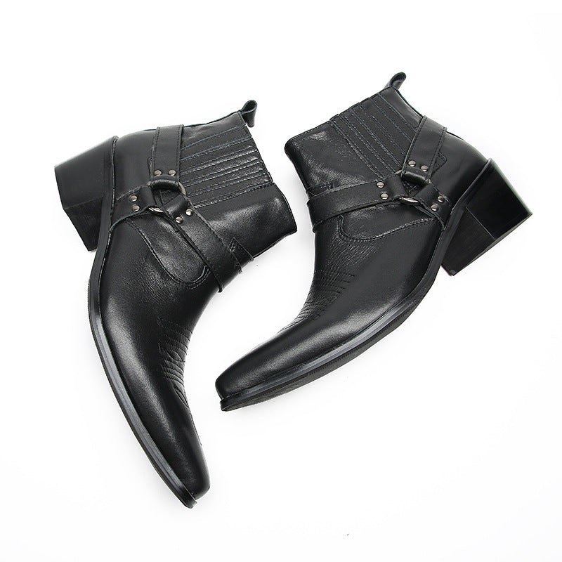 Men's Black Chelsea Boots – Pointed Toe, British Style