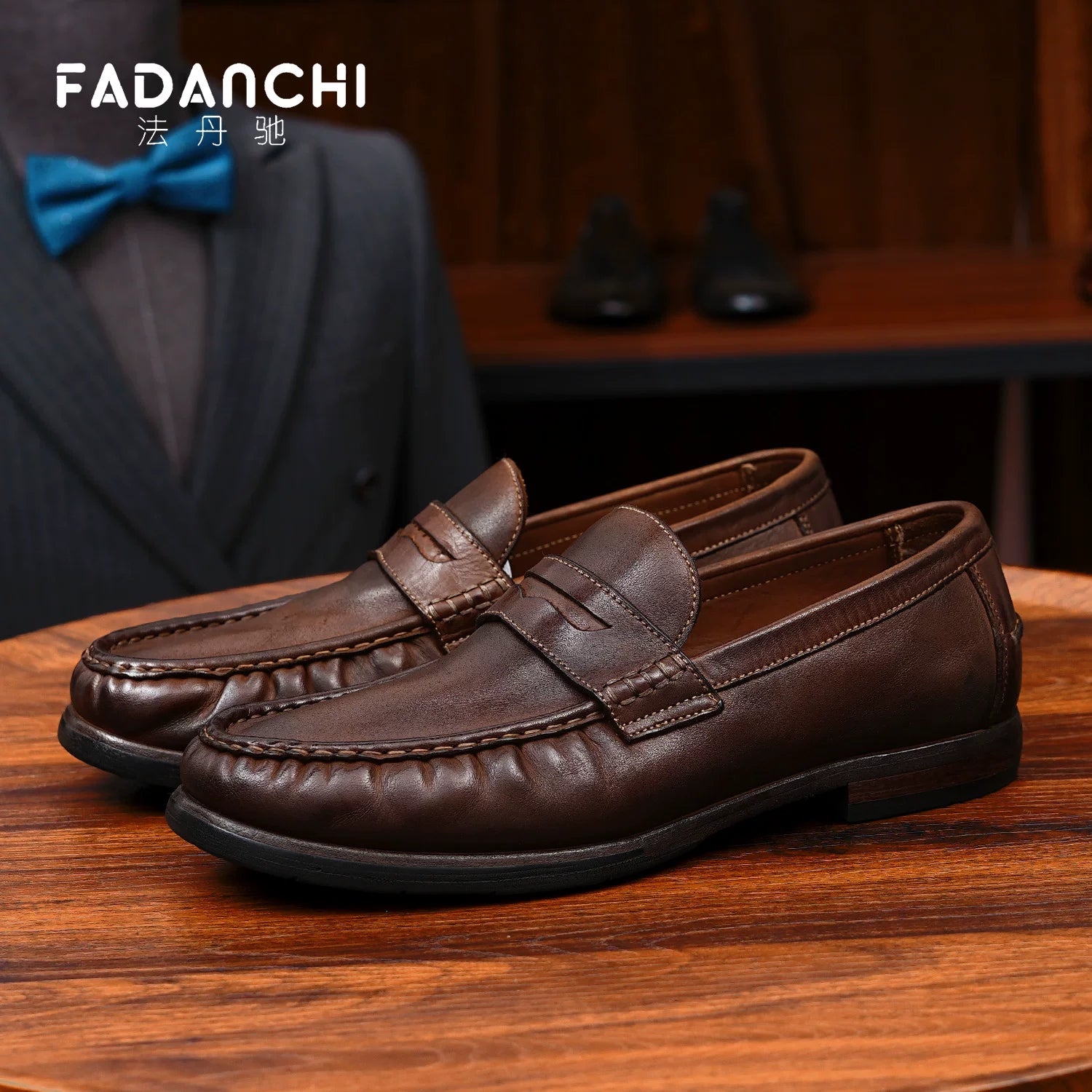 Men's Genuine Leather Loafers, Breathable, Handmade
