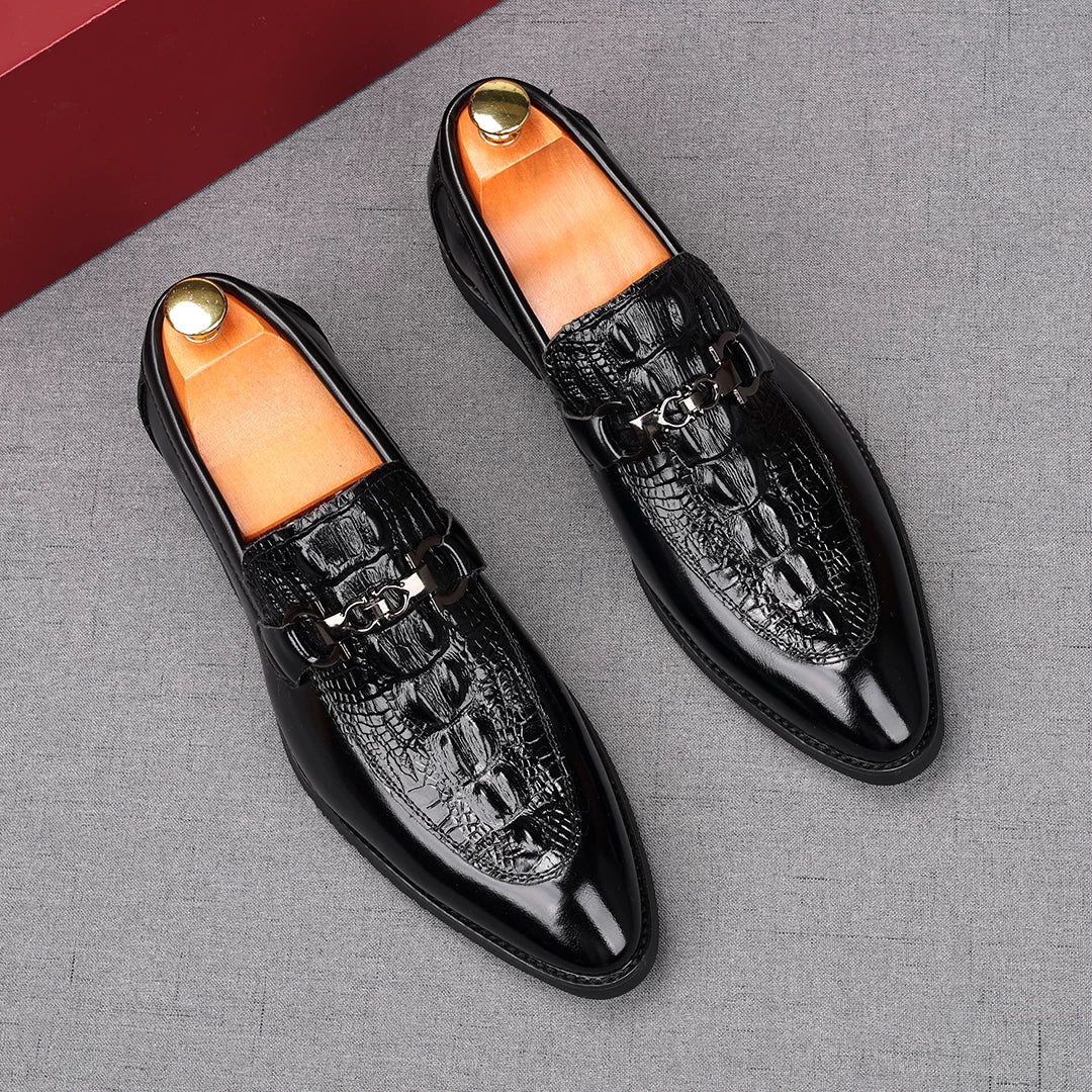 Men's Derby Shoes, Height Increasing, Pointed Toe