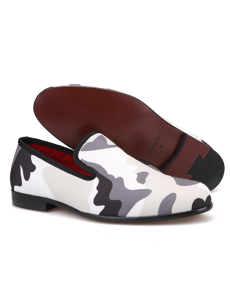 New British Camouflage Series Men's Loafers Big Brand Same Style European and American Banquet Party Slip-on Trendy Shoes
