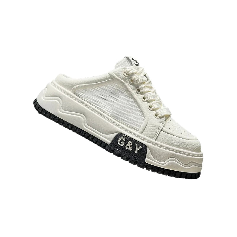Men's Breathable Cut-Out Slip-On Closed-Toe Mules Casual Summer New