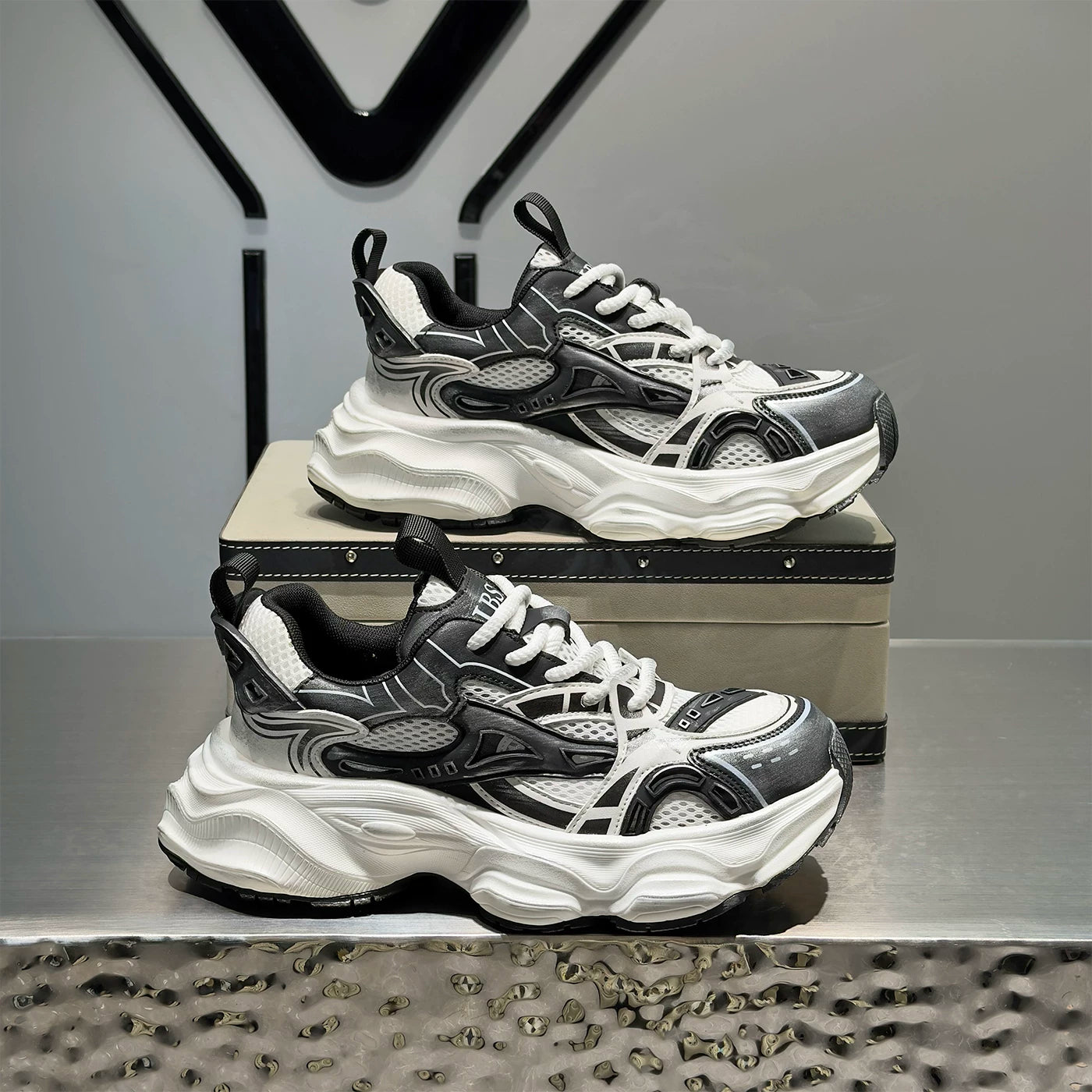 Men's Platform Breathable Mesh Trendy Chunky Dad Sneakers Summer New