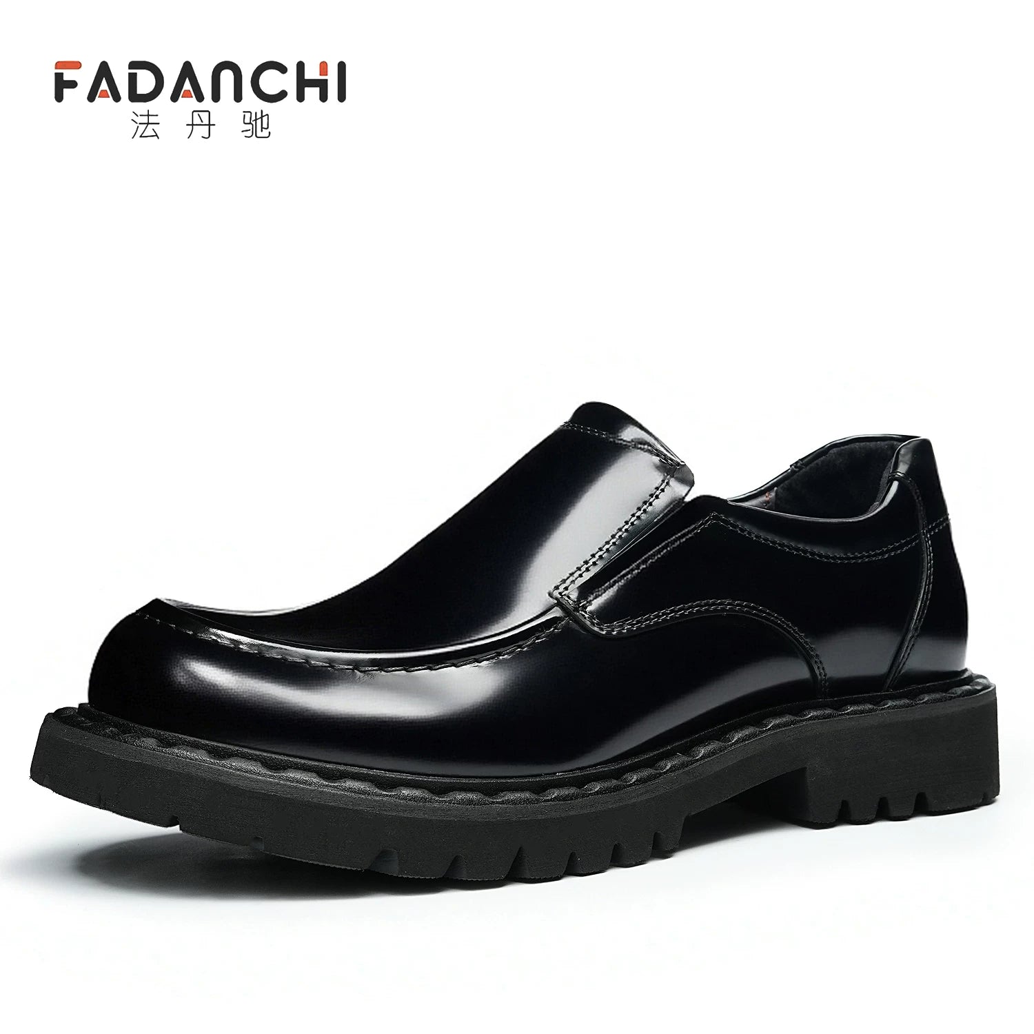 Men's Genuine Leather Loafers, Patent Leather, Slip-On