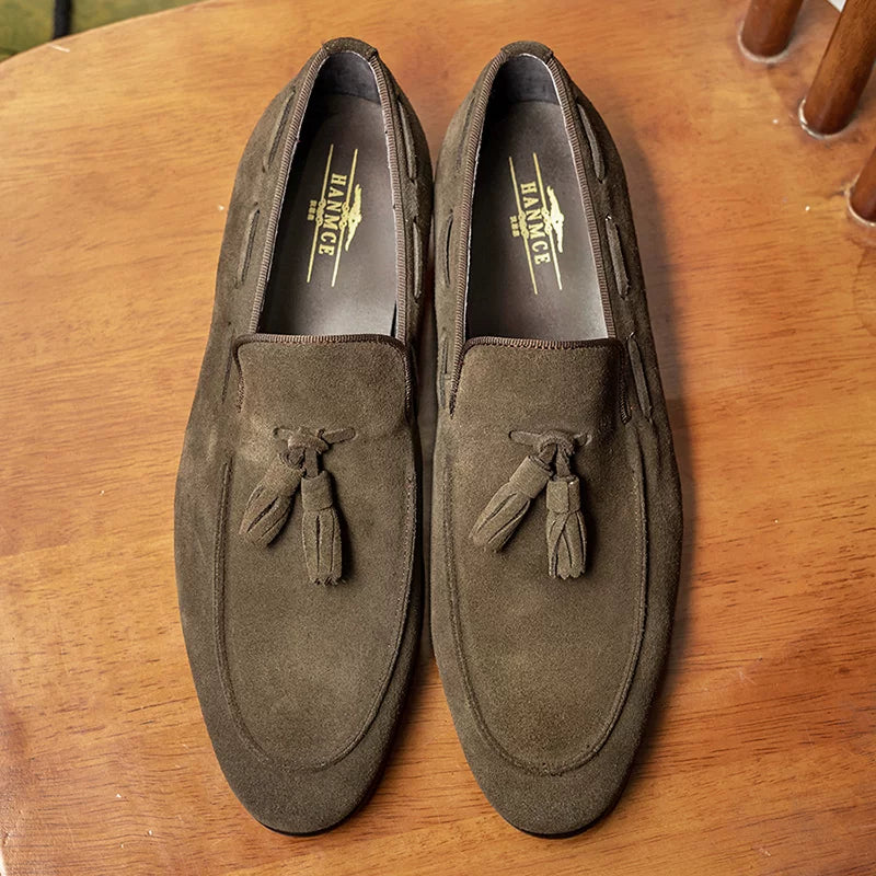 Men's Genuine Leather Loafers, Breathable, Slip-On