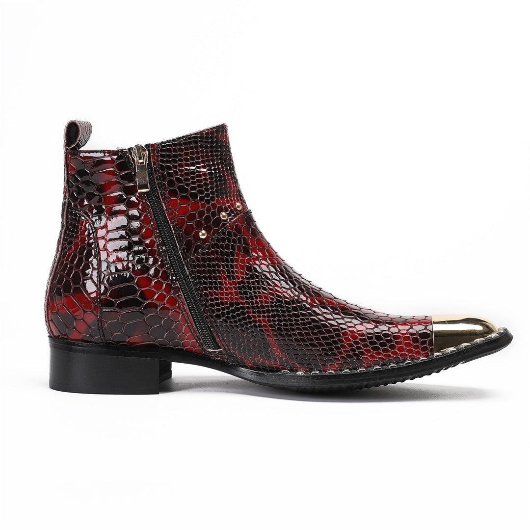 Men's Leather Chelsea Boots – Pointed Toe, British Style – Style 65