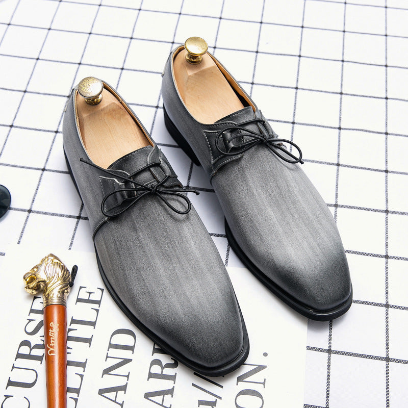 Men's Brown Leather Formal Shoes, Business, British Style, Style 8935