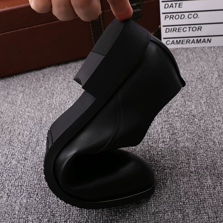 Men's Leather Shoes, Height Increasing, Pointed Toe