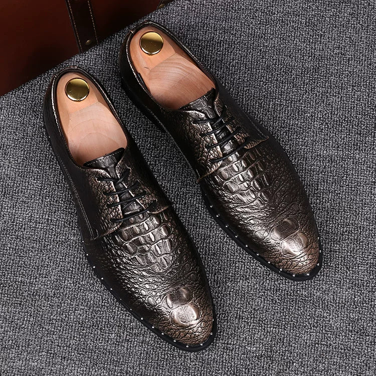 Men's Wedding Shoes, Height Increasing, Pointed Toe