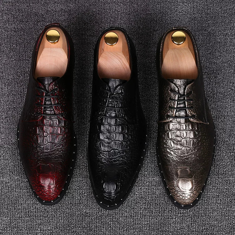Men's Wedding Shoes, Height Increasing, Pointed Toe