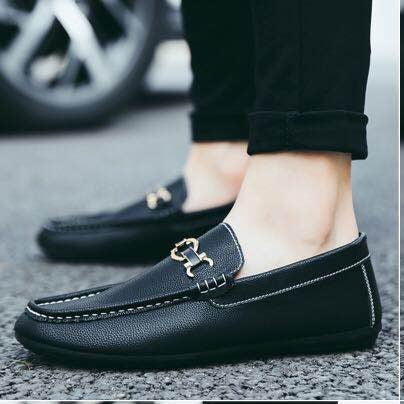 Men's Black Loafers, Style 9287