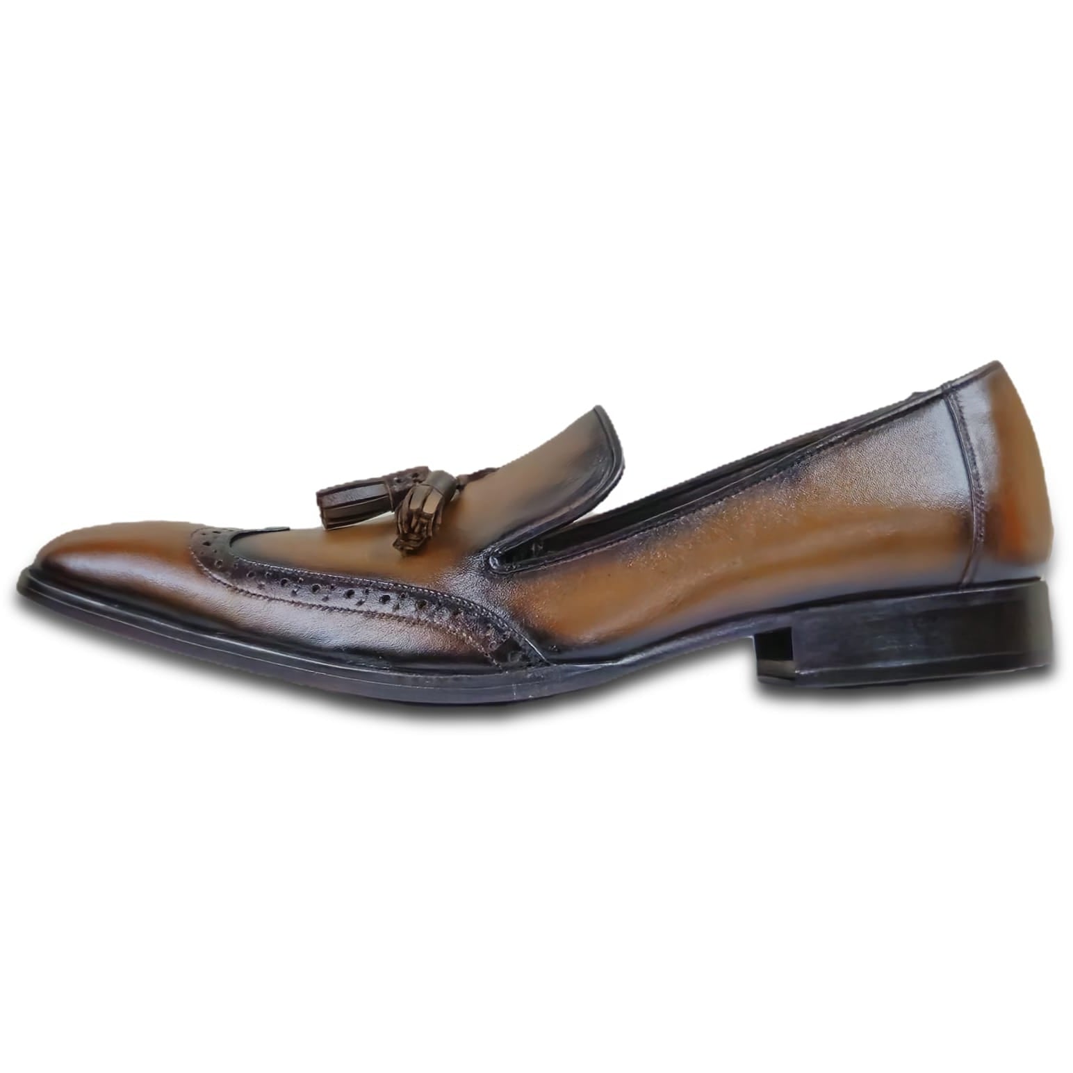 Men's Black Leather Shoes, Style 2519