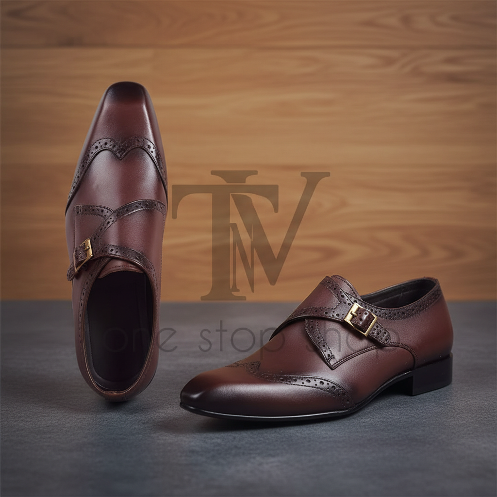 Men's Black Leather Shoes, Style 1463
