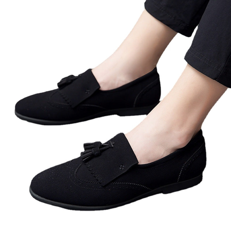 Men's Black Formal Shoes, Pointed Toe, Business, Style 0711