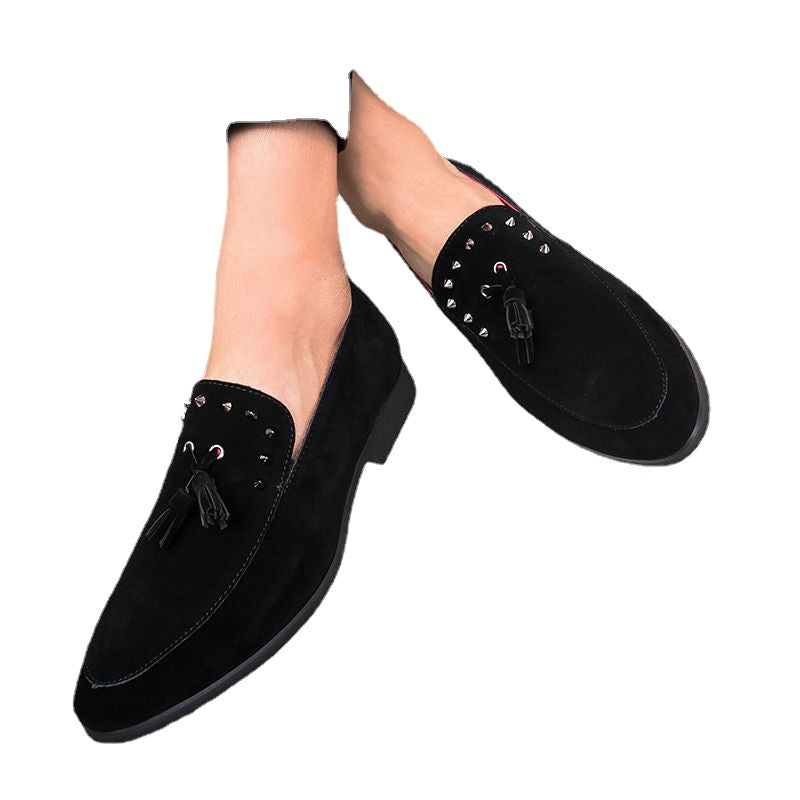 Men's Black Leather Formal Shoes, British Style, Style 3191