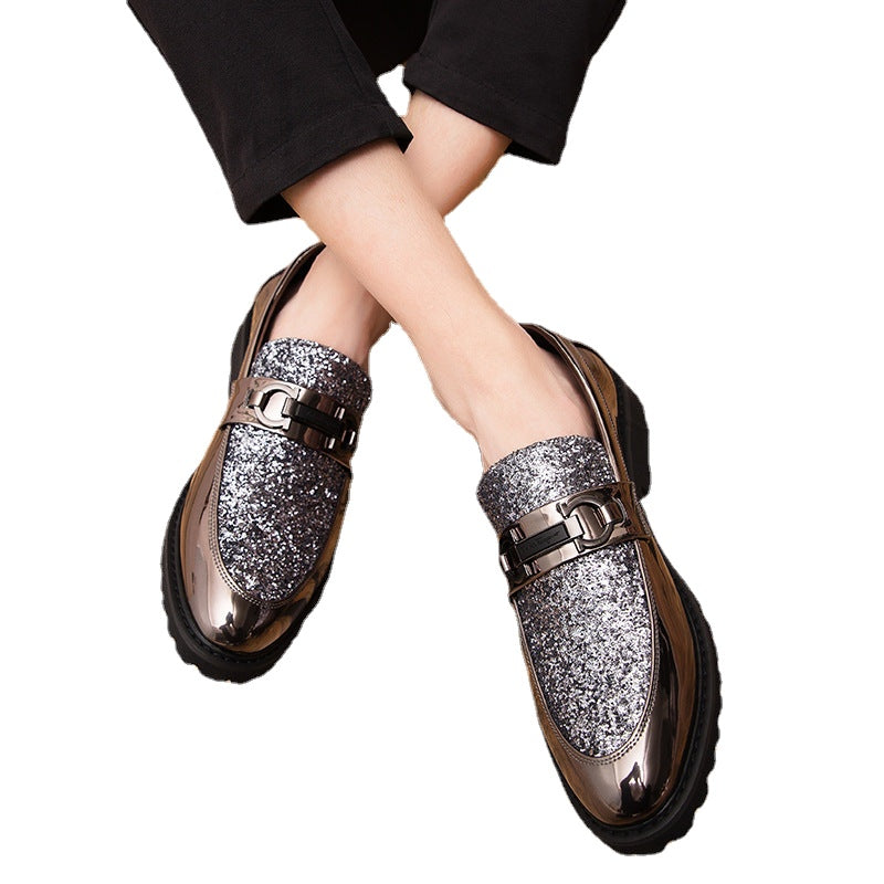Men's Black Formal Shoes, Pointed Toe, Business, Style 7287