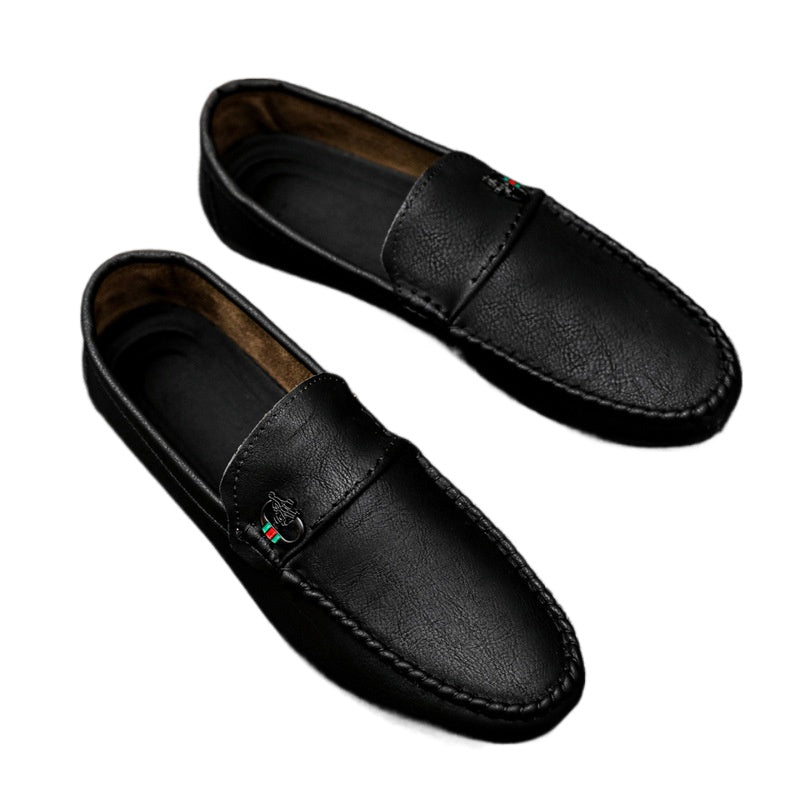 British 2024 new breathable lazy loafers one pedal summer Korean version fashion versatile Doudou shoes men's casual