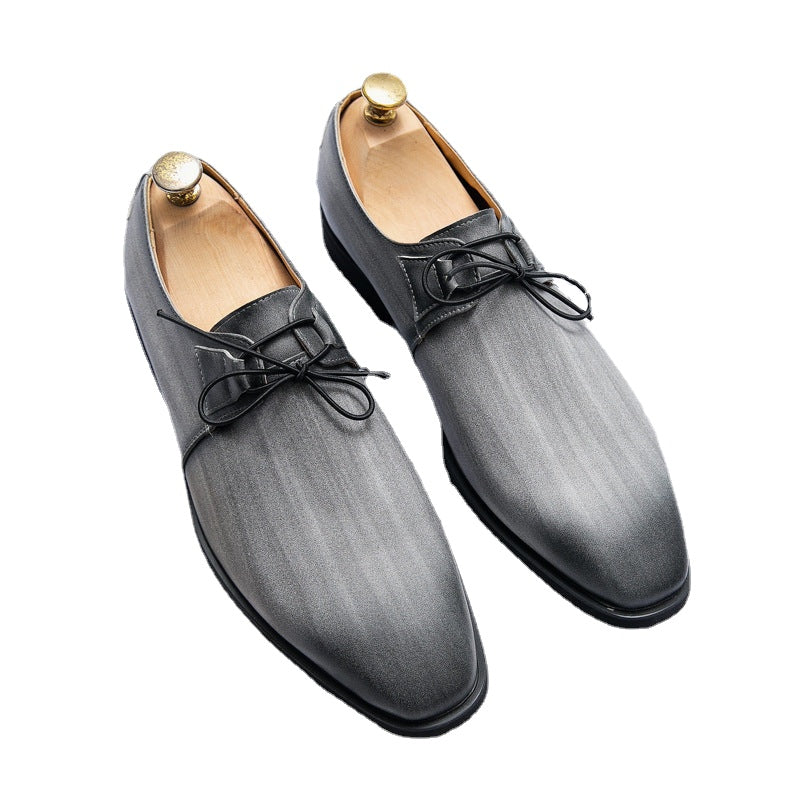 Men's Brown Leather Formal Shoes, Business, British Style, Style 6071