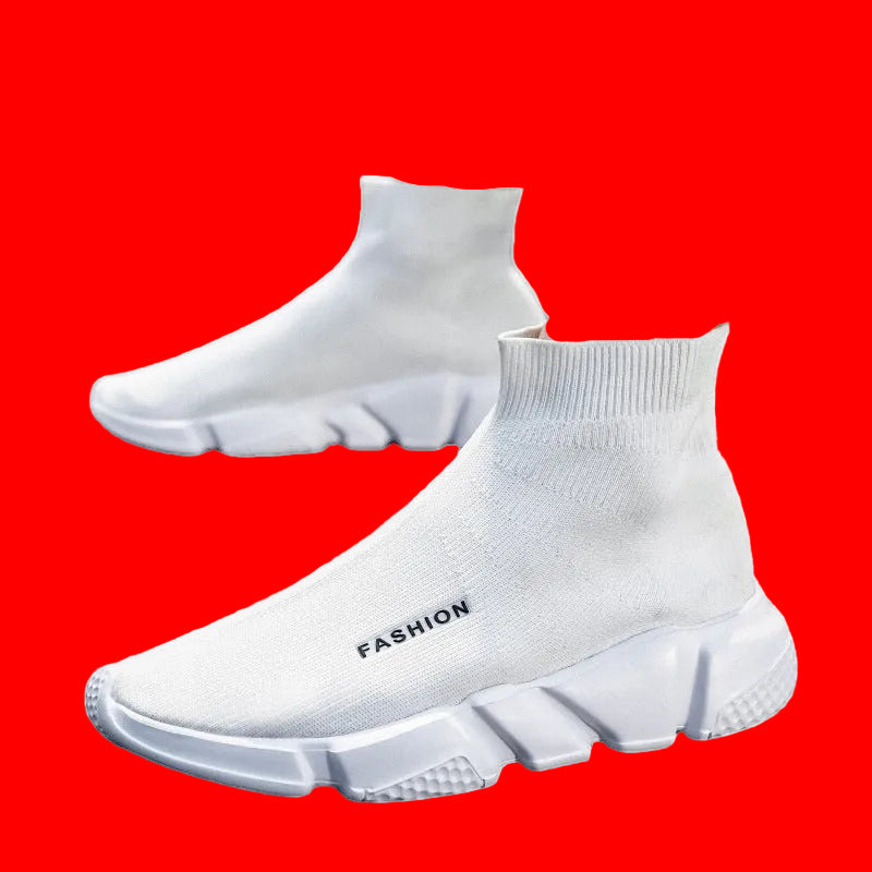 Women's Black Leather Sneakers