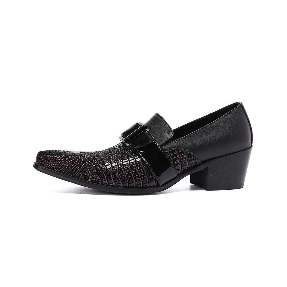 Men's Black Shoes, Pointed Toe, Retro
