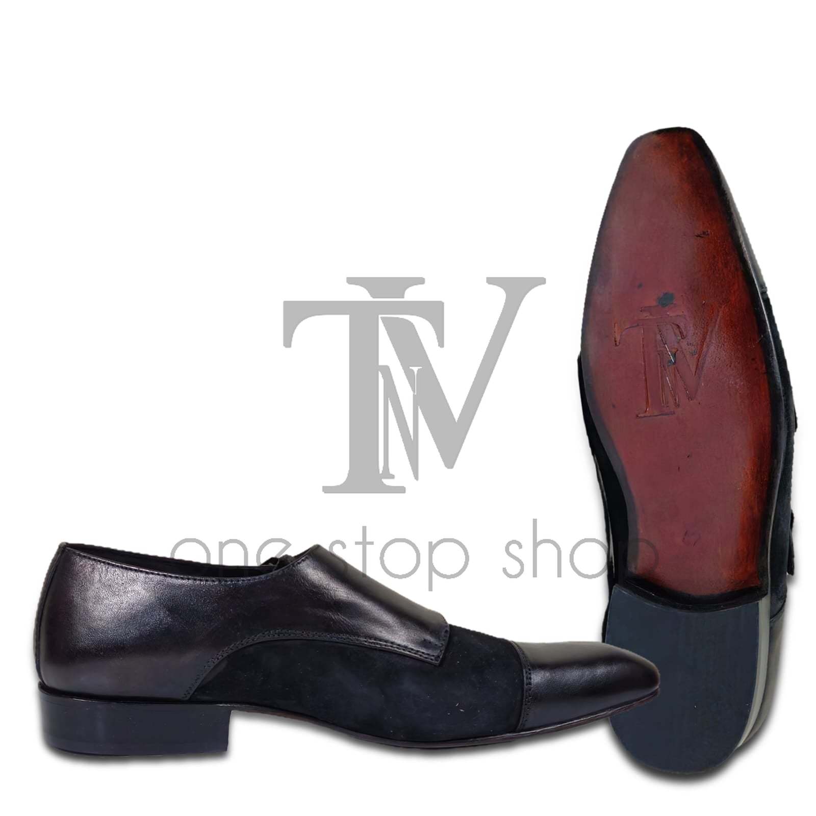 Men's Black Leather Formal Shoes, Style 5303