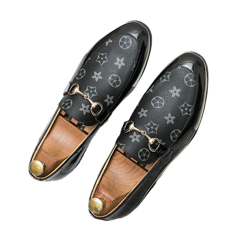 Men's Black Leather Formal Shoes, British Style, Style 5031
