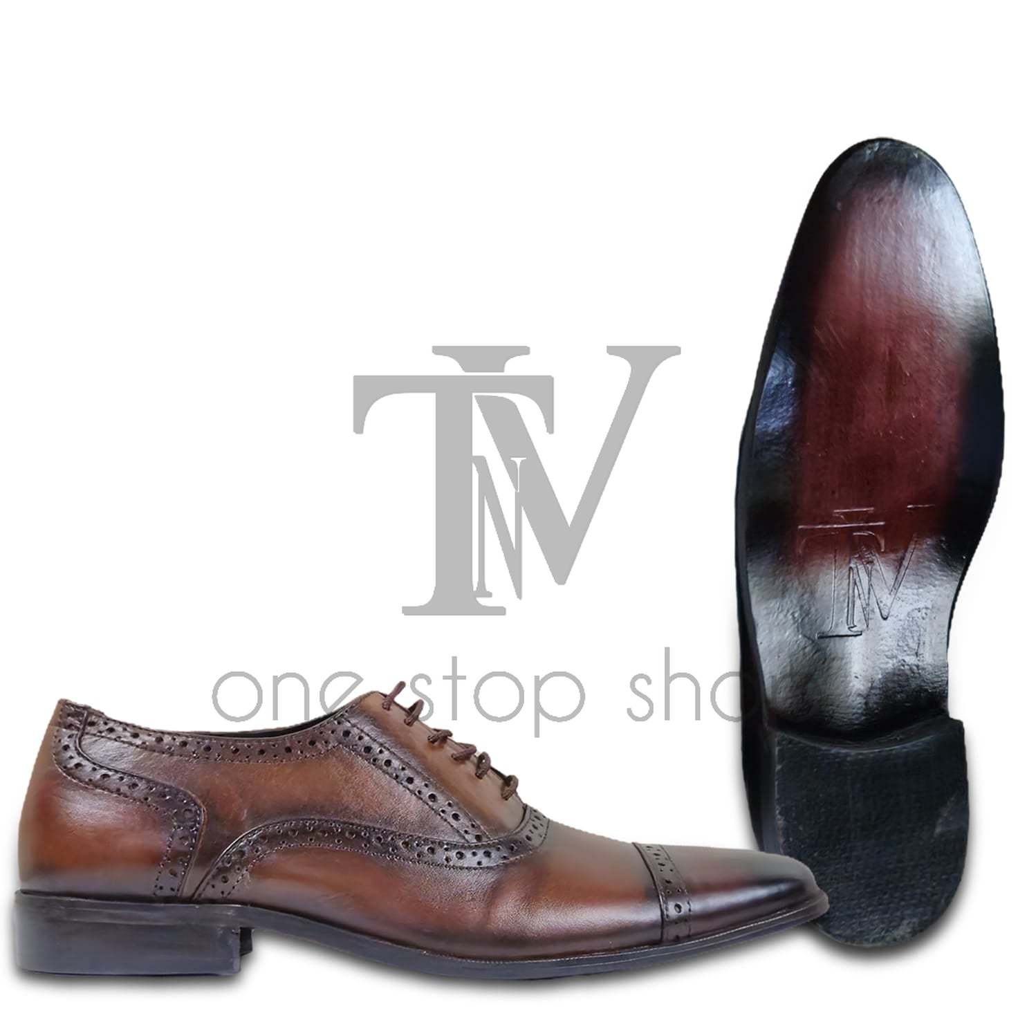 Men's Brown Leather Shoes, Style 2263