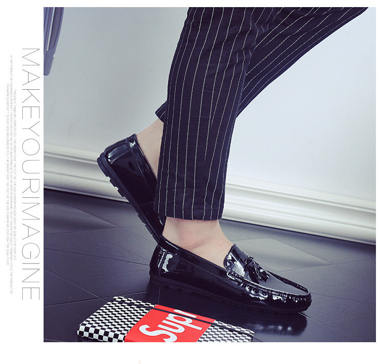 Men's Black Loafers, Style 47