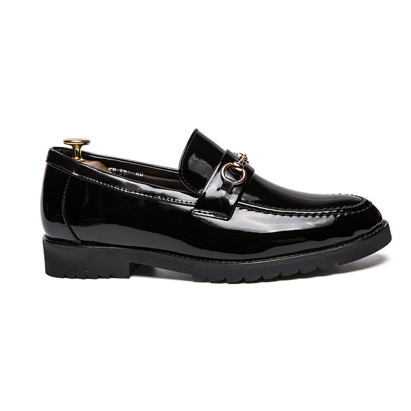 Men's Black Leather Casual Shoes – Wedding, British Style