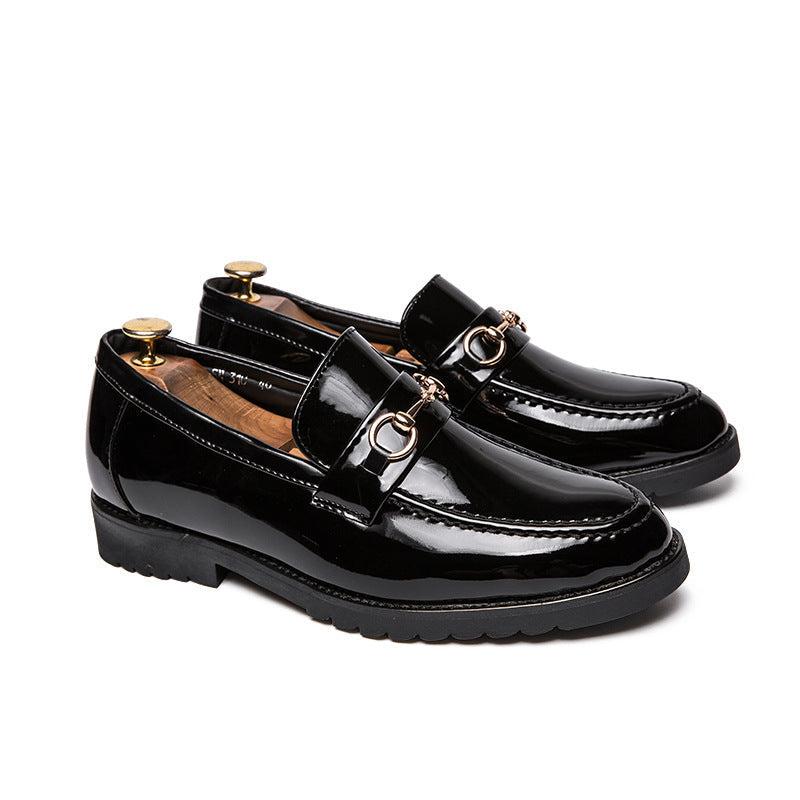Men's Black Leather Casual Shoes – Wedding, British Style