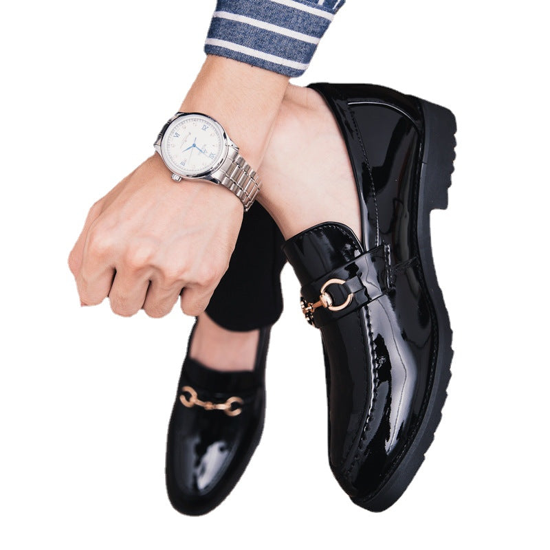 Men's Black Leather Casual Shoes – Wedding, British Style