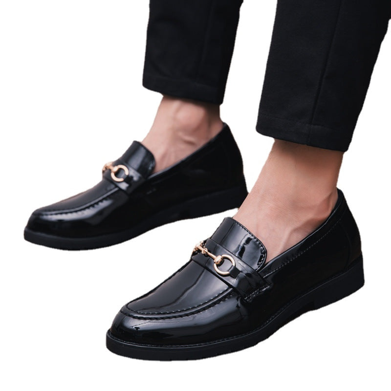 Men's Black Leather Casual Shoes – Wedding, British Style