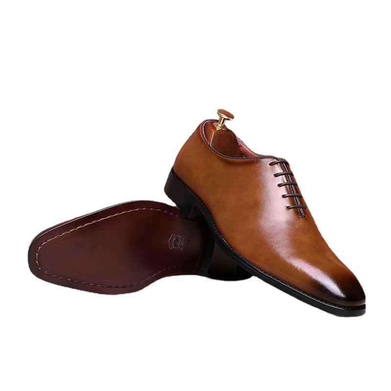 Men's Brown Leather Formal Shoes – Lace-Up, Business