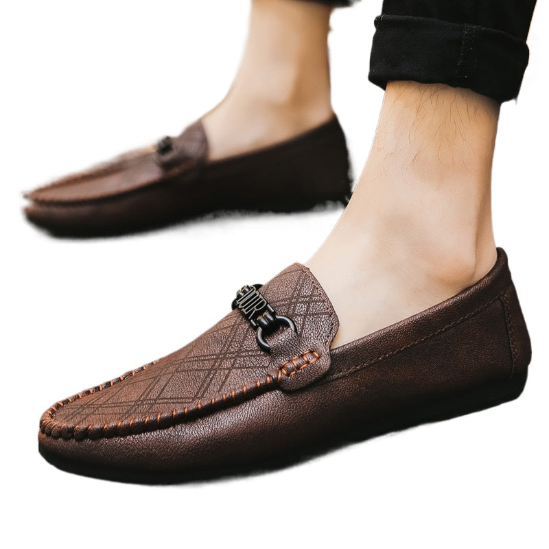 Summer Boys Black Casual Personality Loafers Male Students Kuaishou Reds Trend Shoes Social Lazy Shoes Male