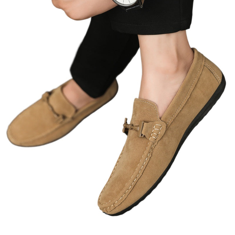 Spring and autumn social guy casual shoes trendy shoes Doudou shoes men lazy shoes cover feet and pedal men's shoes cross-border