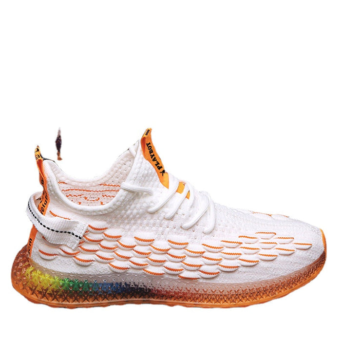 Playboy men's shoes summer breathable coconut shoes men's sports leisure flying mesh face youth running shoes(P)