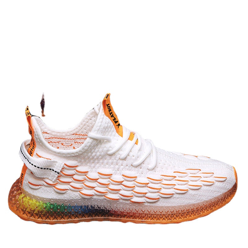 Playboy men's shoes summer breathable coconut shoes men's sports leisure flying mesh face youth running shoes