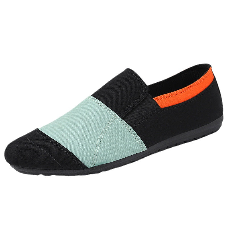 2024 summer new bean shoes men's Korean version of a hundred lazy shoes a foot of social tide shoes casual breathable cloth shoes