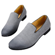 Men's Suede Casual Loafers Moccasins Slip On Shoes Driving Leather
