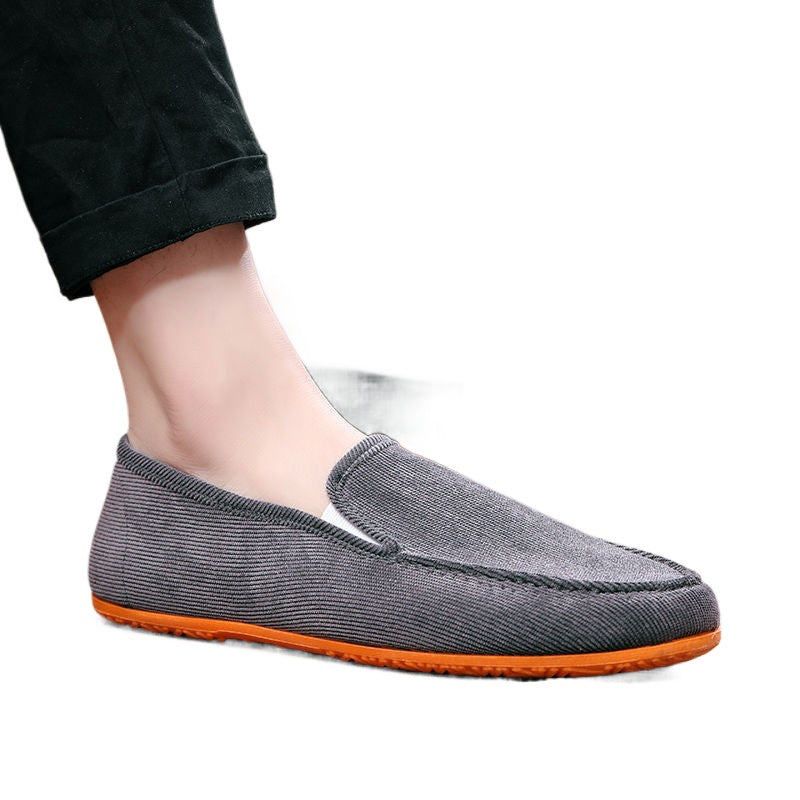 Summer breathable men's shoes old Beijing canvas shoes men's Korean version Doudou shoes casual shoes driving lazy shoes men's cloth shoes