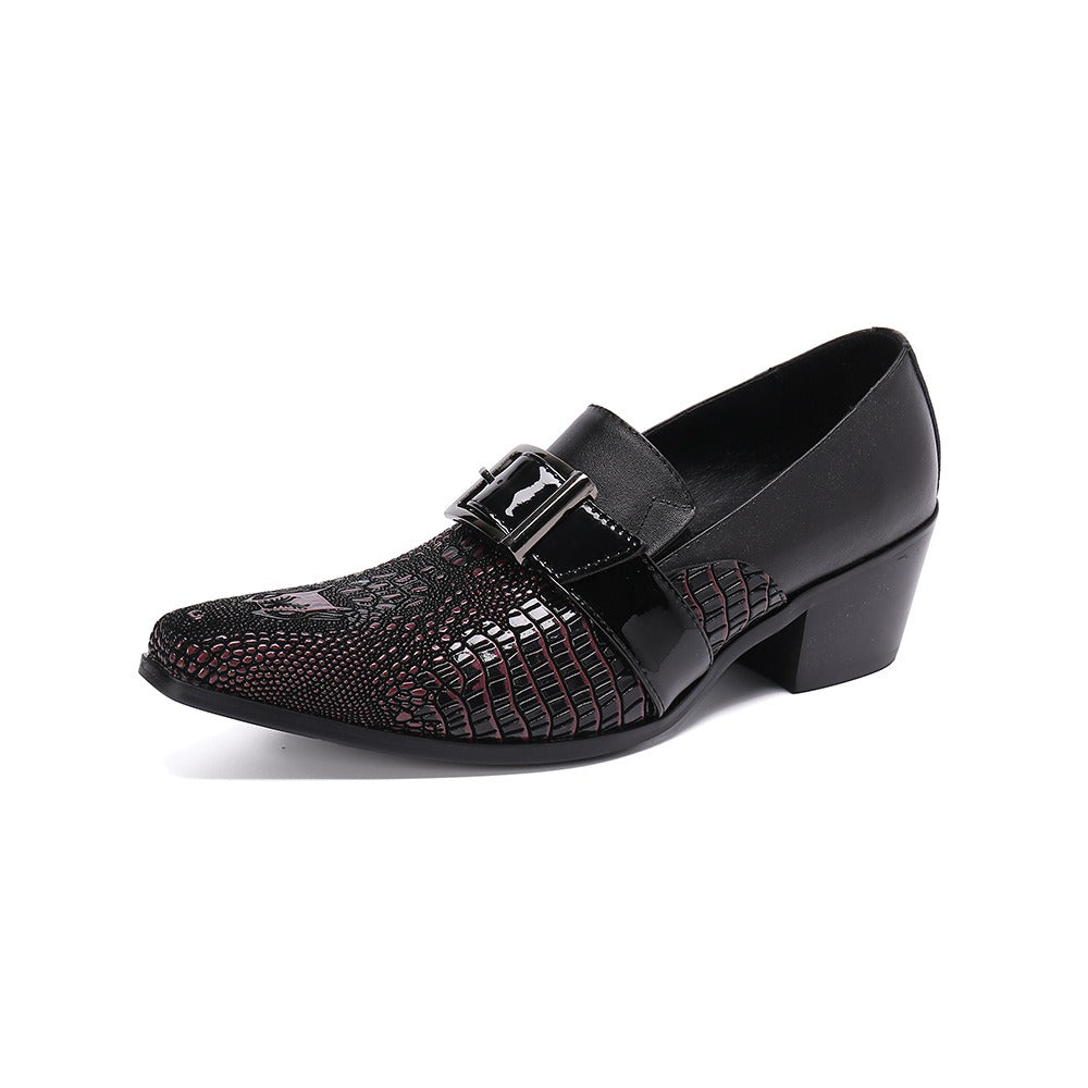 Men's Black Shoes, Pointed Toe, Retro