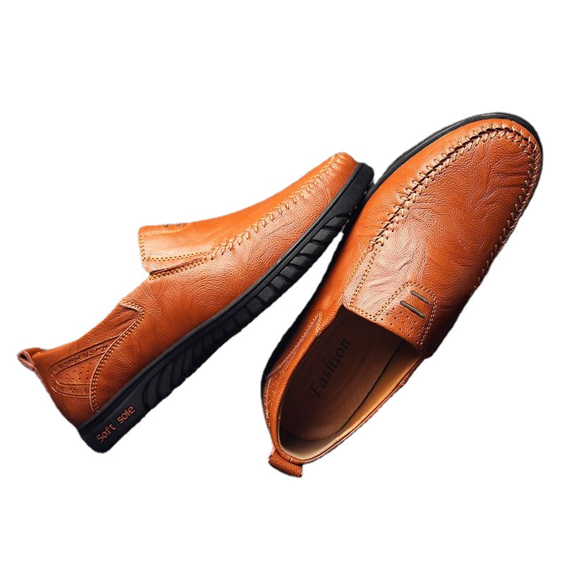 Men's Brown Genuine Leather Formal Shoes, Style 8999