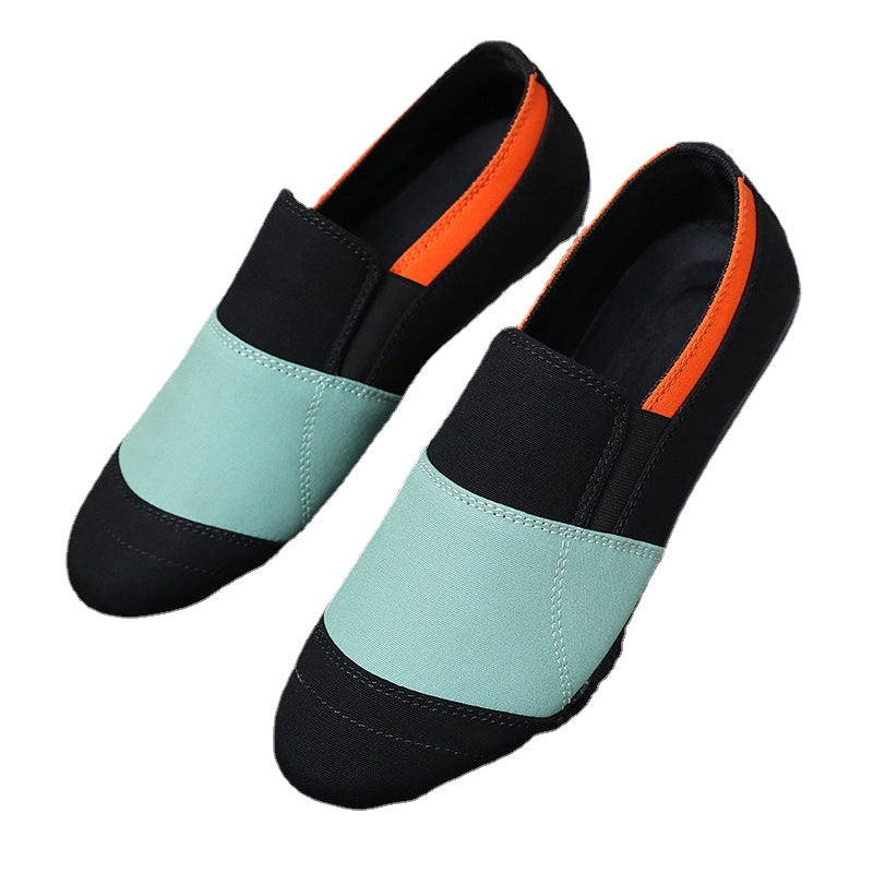 2024 summer new bean shoes men's Korean version of a hundred lazy shoes a foot of social tide shoes casual breathable cloth shoes
