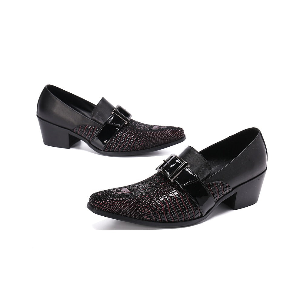 Men's Black Shoes, Pointed Toe, Retro