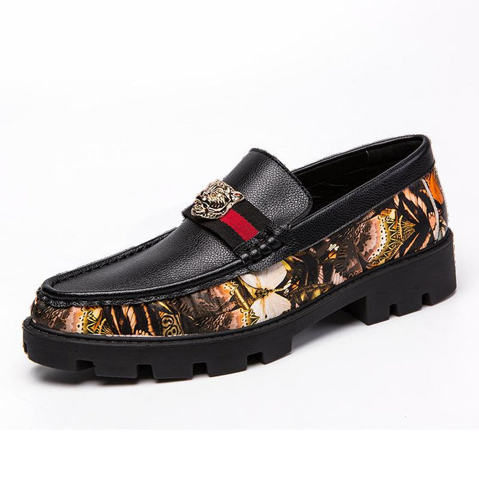 2025 spring models wholesale explosions one foot small leather shoes men soft bottom male Korean version of the wild personality social lazy shoes