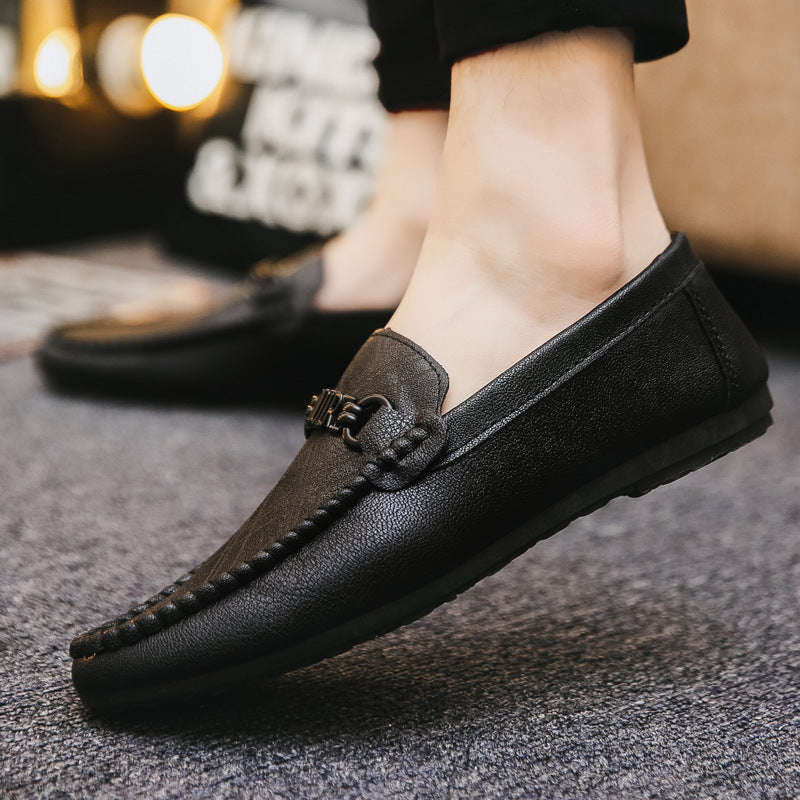 Summer men's black casual loafers - trendy student style, influencer-favorite, social media-approved 2