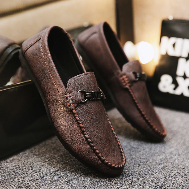 Summer Boys Black Casual Personality Loafers Male Students Kuaishou Reds Trend Shoes Social Lazy Shoes Male