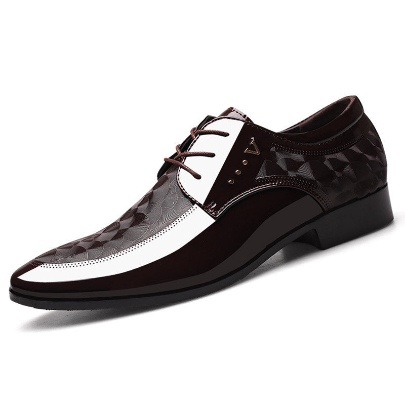 Spring new arrival: glossy leather dress shoes for men - business formal, plus sizes available